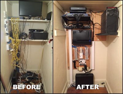 home network rewiring before and after